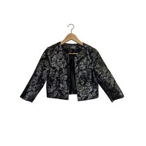 H&M Divided Metallic Floral Bolero Mini Blazer